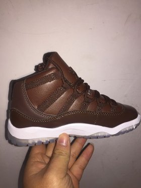 Wholesale Cheap Kid\'s Jordan 11 Retro Shoes Chocolate Brown Gum