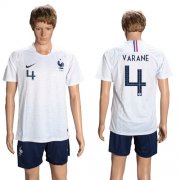 Wholesale Cheap France #4 Varane Away Soccer Country Jersey