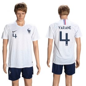 Wholesale Cheap France #4 Varane Away Soccer Country Jersey