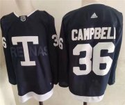 Wholesale Cheap Men's Toronto Maple Leafs 36 Jack Campbell Navy 2022 NHL Heritage Classic Adidas Jersey