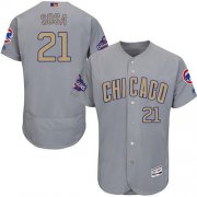 Wholesale Cheap Cubs #21 Sammy Sosa Grey Flexbase Authentic 2017 Gold Program Stitched MLB Jersey