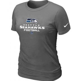 Wholesale Cheap Women\'s Nike Seattle Seahawks Critical Victory NFL T-Shirt Dark Grey