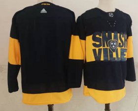 Wholesale Cheap Men\'s Nashville Predators Blank Black 2022 Stadium Series adidas Stitched NHL Jersey