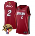 Wholesale Cheap Men's Miami Heat #2 Gabe Vincent Red 2023 Finals Statement Edition With NO.6 Patch Stitched Basketball Jersey