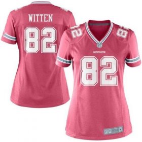 Wholesale Cheap Nike Cowboys #82 Jason Witten Pink Women\'s Stitched NFL Elite Jersey