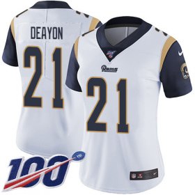 Wholesale Cheap Nike Rams #21 Donte Deayon White Women\'s Stitched NFL 100th Season Vapor Untouchable Limited Jersey