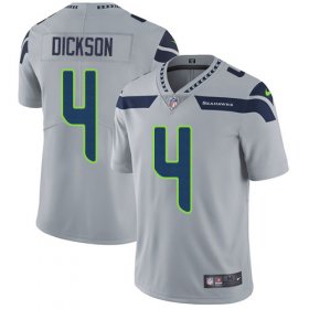 Wholesale Cheap Nike Seahawks #4 Michael Dickson Grey Alternate Men\'s Stitched NFL Vapor Untouchable Limited Jersey