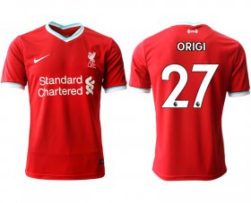 Wholesale Cheap Men 2020-2021 club Liverpool home aaa version 27 red Soccer Jerseys