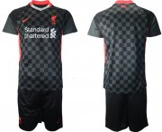 Wholesale Cheap Men 2020-2021 club Liverpool Second away blank black Soccer Jerseys