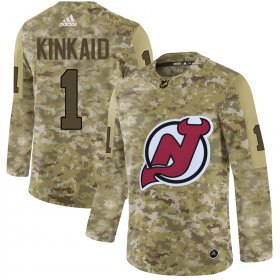 Wholesale Cheap Adidas Devils #1 Keith Kinkaid Camo Authentic Stitched NHL Jersey