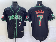 Wholesale Cheap Men's Mexico Baseball #7 Julio Urias Number 2023 Black World Classic Stitched Jersey1