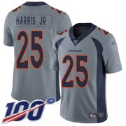 Wholesale Cheap Nike Broncos #25 Chris Harris Jr Gray Men's Stitched NFL Limited Inverted Legend 100th Season Jersey