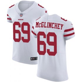 Wholesale Cheap Nike 49ers #69 Mike McGlinchey White Men\'s Stitched NFL Vapor Untouchable Elite Jersey