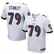 Wholesale Cheap Nike Ravens #79 Ronnie Stanley White Men's Stitched NFL New Elite Jersey