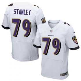 Wholesale Cheap Nike Ravens #79 Ronnie Stanley White Men\'s Stitched NFL New Elite Jersey