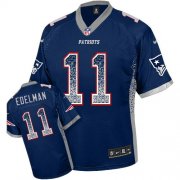 Wholesale Cheap Nike Patriots #11 Julian Edelman Navy Blue Team Color Youth Stitched NFL Elite Drift Fashion Jersey