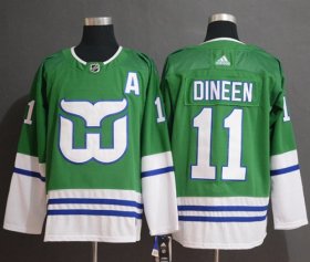 Wholesale Cheap Adidas Whalers #11 Kevin Dineen Green Authentic Stitched NHL Jersey