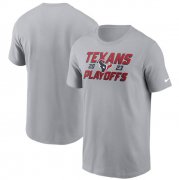 Cheap Men's Houston Texans Gray 2023 Playoffs Iconic T-Shirt