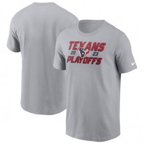 Cheap Men\'s Houston Texans Gray 2023 Playoffs Iconic T-Shirt