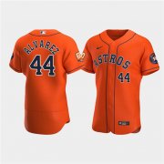 Wholesale Cheap Men's Houston Astros #44 Yordan Alvarez Orange 60th Anniversary Flex Base Stitched Baseball Jersey