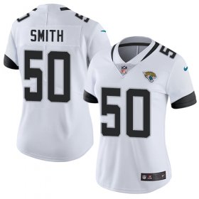 Wholesale Cheap Nike Jaguars #50 Telvin Smith White Women\'s Stitched NFL Vapor Untouchable Limited Jersey