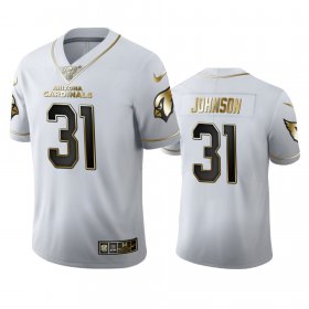 Wholesale Cheap Arizona Cardinals #31 David Johnson Men\'s Nike White Golden Edition Vapor Limited NFL 100 Jersey