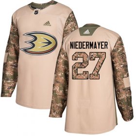 Wholesale Cheap Adidas Ducks #27 Scott Niedermayer Camo Authentic 2017 Veterans Day Stitched NHL Jersey