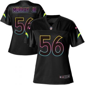 Wholesale Cheap Nike Chargers #56 Kenneth Murray Jr Black Women\'s NFL Fashion Game Jersey