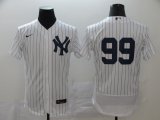 Wholesale Cheap New York Yankees #99 Aaron Judge Men's Nike White Navy Home 2020 Authentic Player MLB Jersey