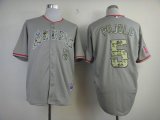 Wholesale Cheap Angels of Anaheim #5 Albert Pujols Grey USMC Cool Base Stitched MLB Jersey