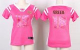 Wholesale Cheap Nike Bengals #18 A.J. Green Pink Women's Stitched NFL Elite Draft Him Shimmer Jersey