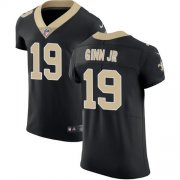 Wholesale Cheap Nike Saints #19 Ted Ginn Jr Black Team Color Men's Stitched NFL Vapor Untouchable Elite Jersey