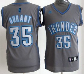 Wholesale Cheap Oklahoma City Thunder #35 Kevin Durant Gray Shadow Jersey