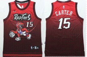 Wholesale Cheap Toronto Raptors #15 Vince Carter Red/Black Resonate Fashion Jersey