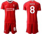 Wholesale Cheap Men 2020-2021 club Liverpool home 8 red Soccer Jerseys