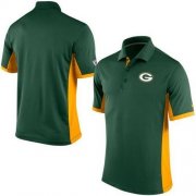 Wholesale Cheap Men's Nike NFL Green Bay Packers Green Team Issue Performance Polo