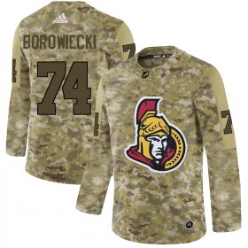 Wholesale Cheap Adidas Senators #74 Mark Borowiecki Camo Authentic Stitched NHL Jersey