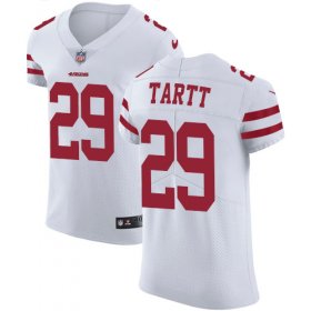 Wholesale Cheap Nike 49ers #29 Jaquiski Tartt White Men\'s Stitched NFL Vapor Untouchable Elite Jersey