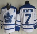 Wholesale Cheap Maple Leafs #7 Tim Horton White CCM Throwback Winter Classic Stitched NHL Jersey