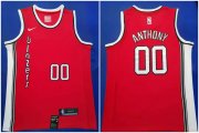 Wholesale Cheap Blazers #00 Carmelo Anthony Red 2019-20 Nike Swingman Jersey