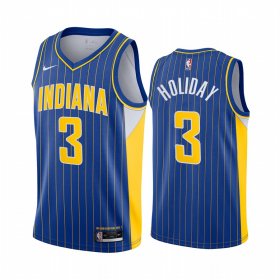 Wholesale Cheap Nike Pacers #3 Aaron Holiday Blue NBA Swingman 2020-21 City Edition Jersey