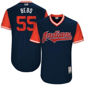 Wholesale Cheap Indians #55 Roberto Perez Navy \"Bebo\" Players Weekend Authentic Stitched MLB Jersey