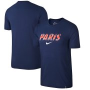Wholesale Cheap Paris Saint-Germain Nike Preseason Performance T-Shirt Navy
