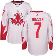 Wholesale Cheap Team Canada #7 Jake Muzzin White 2016 World Cup Stitched Youth NHL Jersey