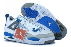 Wholesale Cheap Air Jordan 4 Womens Shoes blue/white-gray