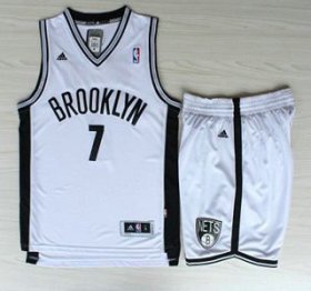 Wholesale Cheap Brooklyn Nets #7 Joe Johnson White Revolution 30 Swingman Jerseys Shorts NBA Suits