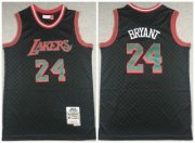 Wholesale Cheap Men's Black Los Angeles Lakers #24 Kobe Bryant 2007-08 Mitchell & Ness Hardwood Classics Stitched Jersey