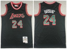 Wholesale Cheap Men\'s Black Los Angeles Lakers #24 Kobe Bryant 2007-08 Mitchell & Ness Hardwood Classics Stitched Jersey