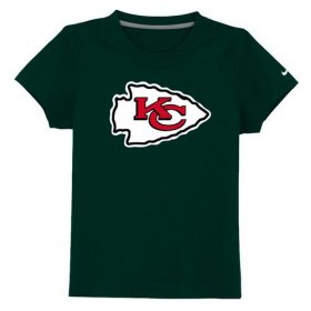 Wholesale Cheap Kansas City Chiefs Sideline Legend Authentic Logo Youth T-Shirt Dark Green