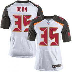 Wholesale Cheap Nike Buccaneers #35 Jamel Dean White Men\'s Stitched NFL New Elite Jersey